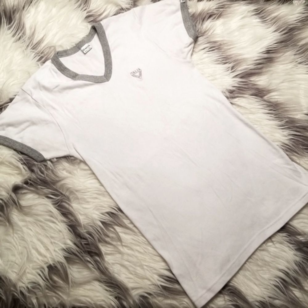 BODY GLOVE VINTAGE V NECK TEE HEATHER GRAY TRIM